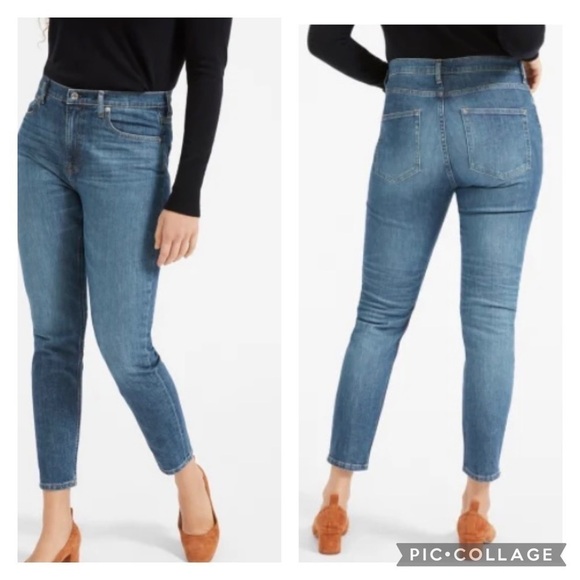 EVERLANE Women’s High Rise Skinny Ankle Jean Medium Wash Stretch Size 27 - Picture 1 of 9